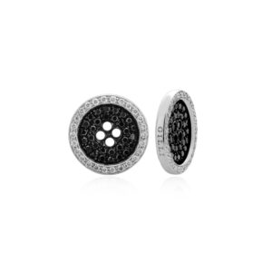 Bottoni Big Oro Bianco e Diamanti Bianchi e Black