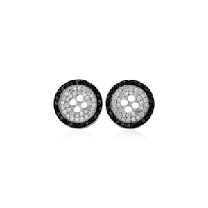 Bottoni Small Oro Bianco e Diamanti Bianchi e Black