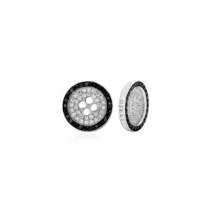 Bottoni Small Oro Bianco e Diamanti Bianchi e Black