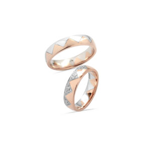 Fedi mod. Queen in Oro Bianco e Rosa